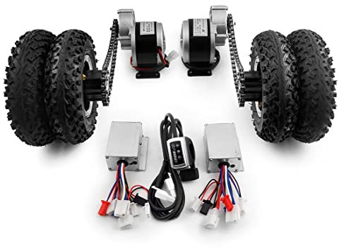 L-faster Kit di conversione per carriola con motore da 250 W, facile da trasportare, 181,4 kg, 20,3 cm, per carrello da spiaggia elettrico (36 V 250 W max 3 km/h)