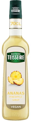 Mathieu Teisseire Ananas Sirup, für Getränke, Erfrischungsgetränke, Cocktails und Desserts, Flasche 70 cl