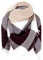 FIFTHAVE Schal Damen Scarf Women Tuch Schal Winterschal Karo Herbst Strickschal Weich Warmer Deckenschal Poncho Cape Herbstschal Dreieckstuch Dunkelbraun