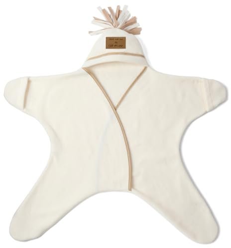 Clair de Lune Star - Coperta in pile per neonati, 6-12 mesi, colore: panna
