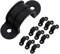Mewutal PVC-Rohrschellen, U-Form, Kunststoff, Rohrschellen, 2 Löcher, schwarze Rohrschellen für Wasserrohrleitungen, 25 mm, 10 Stück