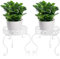 TOPZEA 2 Pack Metal Round Plant Stand, Rustproof Iron Flower Pot Holder Support, Heavy Duty Single Plant Pedestal Modern Potted Display Rack for Indoor Outdoor, Kitchen, Home, Bedroom, Patio, Balcony