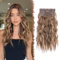 FESHFEN Clip in Extensions, 4PCs Lang Wellig Voller Kopf Haarverlängerungen mit Clips Synthetik Gewellt Honigblond Gemischt Hellbraun Haarextension Wavy Haar Extension Clip in Haarteil für Damen 40 cm