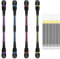 Kapokr 4 Pcs Spinning Pen Fidget Pen Anti Rutsch Beschreibbarer Coole Stifte Pen Spinning Pens mit 12 Nachfüllen Passend für Studenten Bürobedarf Stressabbau Geschenk