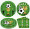 120 paquetes de fútbol, decoración para fiestas de fútbol, accesorios para cumpleaños, juego de vajilla deportiva temática cumpleaños supplies incluye platos servilletas para deportes party supplies