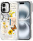 MOSNOVO Case for iPhone 16, [Buffertech 6.6ft Military-Grade Drop Protection] [Anti Peel Off Tech] Clear TPU Bumper Phone Case Cover Design - Vintage Collage Art