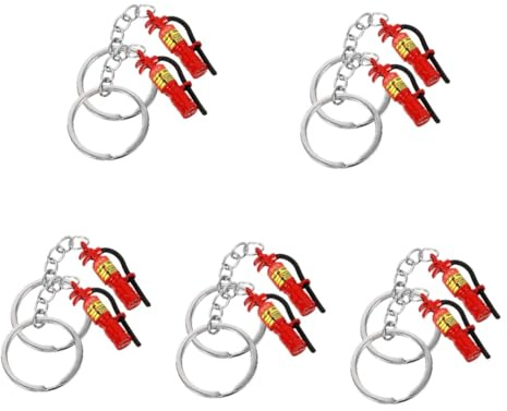 PRETYZOOM 10stücke Mini Feuerlöscher Schlüsselanhänger Für Feuerwehrmänner Bag Pendant Und Schlüsselketten- Für Taschen Und Schlüsselringen