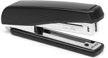 WAYTEX 931547 - Pinzatrice da ufficio, 30 fogli, meccanismo 100% metallo, per graffette 24/6 e 26/6 - nero