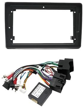 GRASKY 9 Zoll Auto Blendenadapter Canbus Box Decoder Android Radio Armaturenbrett Einbauset Kompatibel mit A4 B7 S4 RS4 B6 Seat Exeo(Frame Cable only)