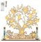 QEEYON Geldbaum aus Holz mit LED Lichterkette, Geldbaum Geschenk,Lebensbaum Deko,Hochzeit Geschenk, Geldgeschenke Geburtstag, Geldgeschenke Verpackung für Männer Frauen Brautpaar