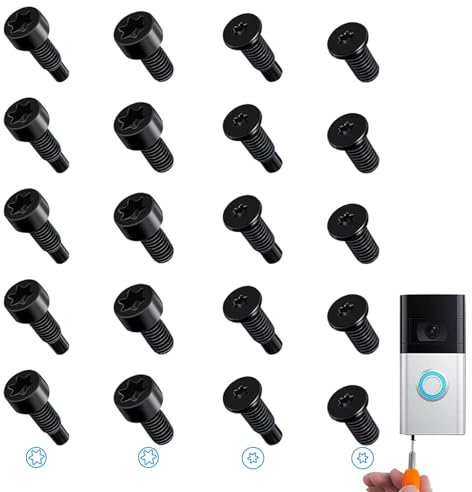 20 Pcs Ring Doorbell Screw Replacement Doorbell Screw, Smart Doorbell Screws Doorbell Screw Replacement Double-Ended T6 T15 Security Screws Spare Screws Ring Universal Video Doorbell Spare Screws