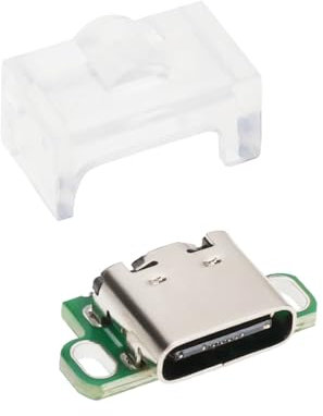 Create idea 1 x Spielkonsolen-Schnittstellenmodul USB-C-Ladeanschluss GBASP auf USB-C Adapter mit transparenter abgeschrägter Abdeckung, kompatibel mit Gameboy