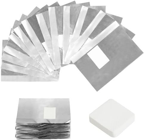 LOPHE Foil Nail Wraps, 200 Pcs Gel Nail Remover Wraps with Lint-Free Cotton Pads, Nail Foils for Gel Nails, Nail Foil Aluminium Wraps, Fast and Gentle Soak Off Gel Polish Removing