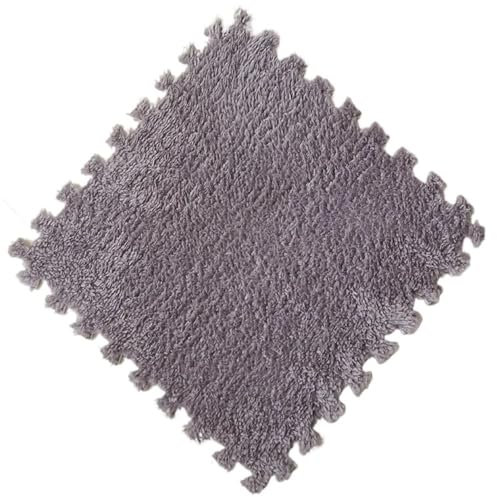 20pcs DIY Thick Living Room Bedroom Room Soft Carpet Magic Patchwork Jigsaw Splice Climbing Mat RV Carpet Tiles for Bedroom, Playroom,Exercise(Grey)