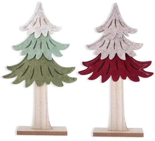 2 X Weihnachtsbaum Dekoration Innen Holz Weihnachtsdekorationen Nette Bauernhaus Weihnachtsdekorationen für Home Regal Mantel Kamin Tisch Fensterbank Party Dekor