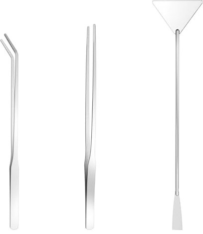 Set di 3 attrezzi per acquario, in acciaio inox, per acquario, per piante acquatiche, per piante acquatiche (argento)