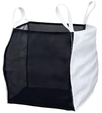 5 Stück Woodbag 100x100x160 cm Holzbag Holz Bag Big Bag Sternboden mit Mosquito-Gewebe/Netzgewebe und Ventilatorengewebe