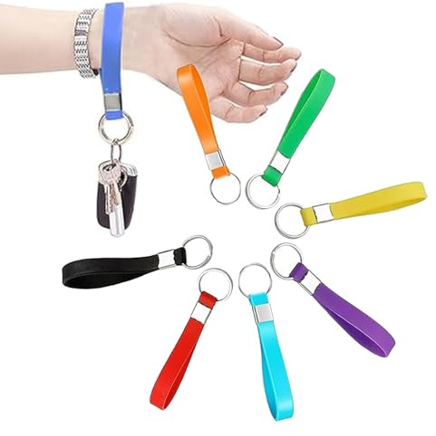 8PCS Key Rings with Tags – Heavy-Duty Key Fob Keychains, Multi-Pack, Durable Metal Key Rings, Label Tags for Easy Organization