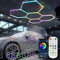 Hexagon Led Garage Light RGB Led Werkstatt Deckenleuchte Panel Garage 360+ Farbe Bringen Musikkontrolle Modell& Sechseck Gaming App-Steuerung Für Autopflege Autowaschraum
