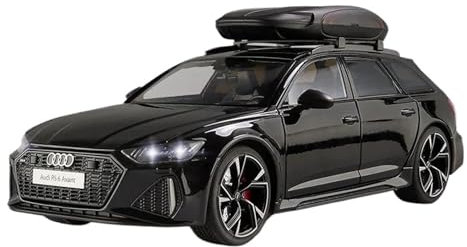 1 18 Für Audi RS6 Avant Station Wagon Legierungsdruckguss-Modellauto. Sammeln Sie Dekorative Ornamente Druckgussmodelle Motorfahrzeuge(Schwarz)