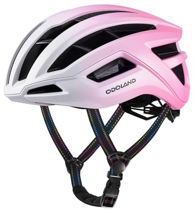 Odoland Fahrradhelm für Damen und Herren, Erwachsene Rennradhelm mit Belüftungssystem, Leicht Radhelm mit individuelle Größenanpassung, Cityhelm