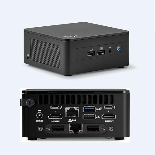 NUC 13 Pro NUC13ANHi50L - Mini PC desktop/HTPC Intel Core i5-1340P, grafica Intel Iris X, Dual LAN, Thunderbolt4, WiFi 6E, Bluetooth 5.3, design compatto (RAM 8G + SSD 256G)