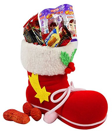 LAEMILIA Weihnachtsstrumpf Geschenktüten Weihnachten Socke Geschenktaschen Weihnachtsstiefel Süßigkeiten Beutel Weihnachtsdeko (Rot)