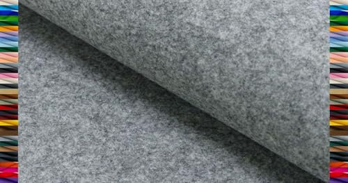 StoffBook GRAUMELANGE PREMIUM FILZSTOFF 4MM EDLE OPTIK WIE WOLLFILZ BASTELFILZ 100CM BREITE, D217