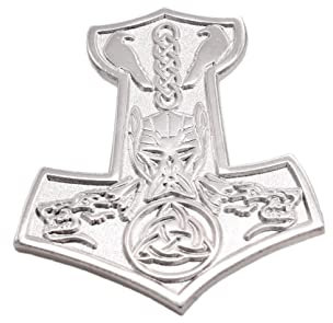 Minimum Mouse Nordic Thor Hammer Pewter Lapel Pin Badge