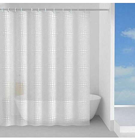 Gedy | Lens Tenda Doccia in Peva, Finitura Bianca, Dimensioni 200 x 180 x 0,1 cm e Peso 0,375 kg
