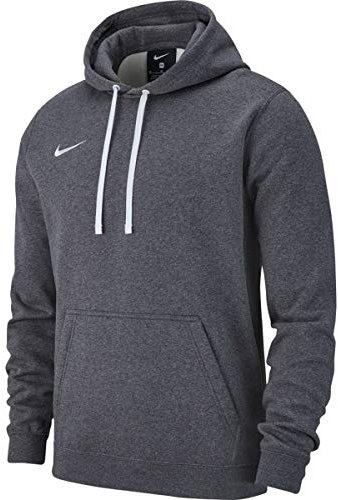 Nike Herren M HOODIE PO FLC TM CLUB19 Sweatshirt, charcoal heathr/anthracite/White/(white), M