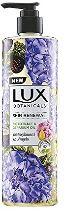 Lux Botanicals Body Wash (450 ml) Skin Renewal with Fig Extract and Geranium Oil