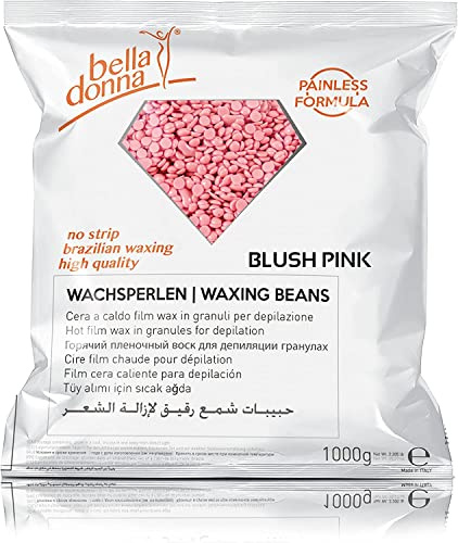 Bella Donna „Blush Pink” Wachsperlen für streifenfreie und schmerzlose Haarentfernung, 1000 g – Flexible und cremige Konsistenz