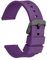 WOCCI 22mm Bracelet de Montre Silicone pour Femme et Homme avec Boucle Noire (Violet)
