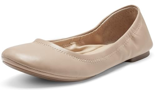 Lucky Brand Women's Emmie Ballet Flat, Pale Beige, 3.5 UK