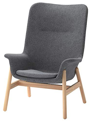 VEDBO Sessel mit hoher Rückenlehne, Gunnared Dunkelgrau, 80 x 85 x 108 cm, strapazierfähig und pflegeleicht, Stoffsessel, Sessel & Chaiselongue, Sofas & Sessel, Möbel, umweltfreundlich.