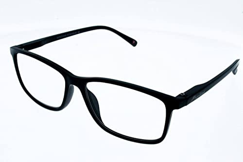 Schicke Lesebrille / -hilfe MR62 mit Federscharnier aus Kunststoff in Schwarz Matt + 1,50 dpt