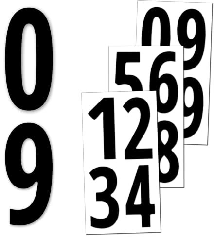 40 Stück, 150 mm - Zahlen Aufkleber Sticker Wetterfest Klebezahlen - Schwarz