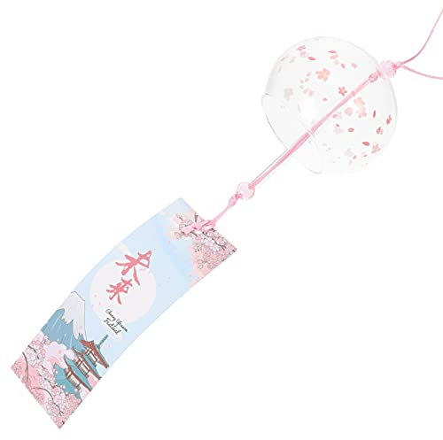Sewroro Ventille Japonaise Carillon de Vent en Verre Cloches Japonais Edo Furin en Verre Fenêtre en Verre Cloches Suncatcher Fleur Carillon Mises à La Main Cadeaux D' Anniversaire pour