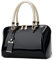 NICOLE & DORIS Sacs à Main Portés Main Femme Sac a Main Tendance Sacs de Soirée en Cuir Verni Pochette Femme élégant Sac à Bandoulière Noir
