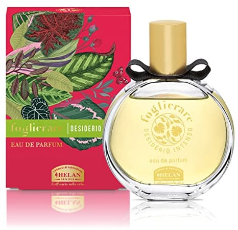 Helan, Foglierare, Intensives Desiderio – Damenparfüm mit Gourmand-Duft, orientalisches Eau de Parfum mit Noten von Pfirsich, Iris und Patchouli, mit Vanille und Bernstein – exotische Damenduft, 50 ml