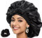 Bonnet Satin Cheveux Nuit Ajustable Pour Femme, Homme Et Enfant. Charlotte Cheveux Réutilisable, Accessoires Pour Le Bain, Turban Avec Chouchou Cheveux Bouclés, Afro, Lisses,Frisés