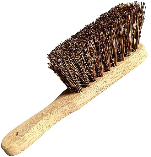 EDS Wooden Hand Brush Stiff Bristle Scrubbing Brush Natural Bassine Heavy Duty Cleaning Brush for Outdoors Yard Floor and Carpet Brush(PACK OF 1)