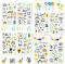 KOBOKO 225 Stück Sticker Geburtstag, Sticker Fotoalbum für Gästebuch Geburtstag, Fotoalbum, Geburtstagskarten & Geschenke,Sticker Gästebuch als Deko für Die Party (Transparenter Matteffekt)