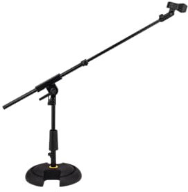 Hercules Pro Series Microphone Stand, 31-42 cm, Telescopic Boom, Cast Base