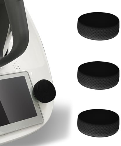 3Stück Silikonhülle kompatibel mit Thermomix TM6 Schalter,Silikonschutzhülle mit hochwertigem für TM6 Küchenmaschinen Schalter Schutz und Dekor(schwarz)