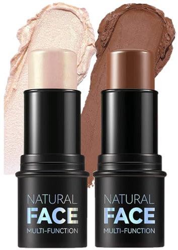 KARLOR 2 PCS Konturenstift Highlighter Stick Make up Stift Kontur Stift make up Contouring Stick Highlighter Stift, Gesichts Bronze Contour stick Highlighter Stick seidige Make-up Stick