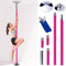 Barre de Pole Dance Pole de Danse en Silicone Rose pour Les Plafonds, Pole de Danse de Fitness Dans la Chambre, Portable Pôle Strip-tel Statique et Pivotant, Pôle de Formation de Danseuse Professionne