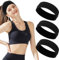 3 Pezzi Fascia Nera Capelli Donna Fascia per Capelli Uomo Fascetta Capelli Uomo Elastici per Capelli per Uomo e Donna Cravatte Sportive Antiscivolo Adatte per Sport Yoga Jogging Calcio