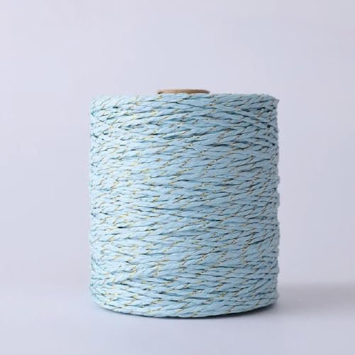 280 m Bast-Stroh, Gold-Linie, Bast-Garn, Häkelgarn für DIY-Stricken, Sommer-Strohhut, Handtaschen, Kissen, handgewebtes Strohgarn